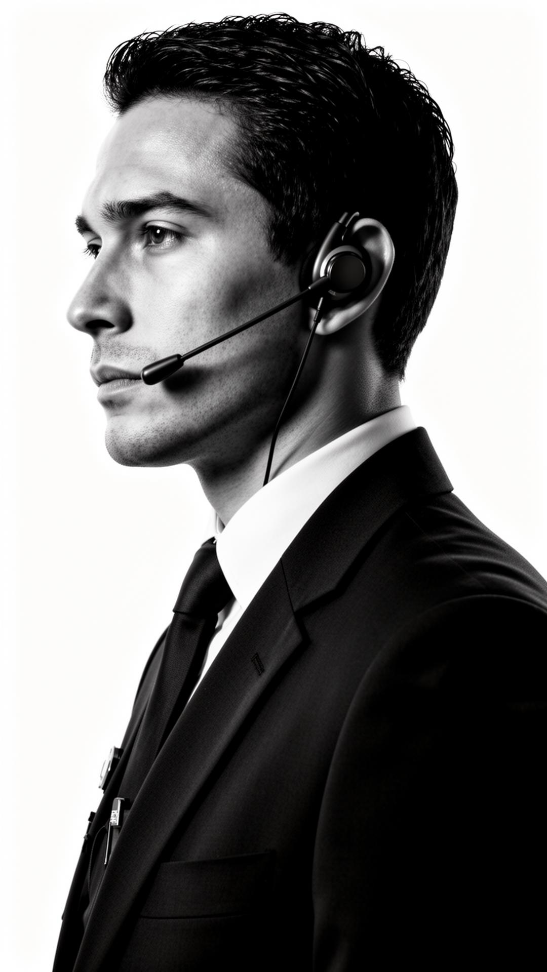 GPS Guards security officer in suit with earpiece